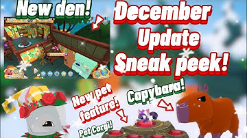DECEMBER UPDATE SNEAK PEEK!! CAPYBARA! PET CORGI! NEW DEN!! PINK CLOUDS AJ