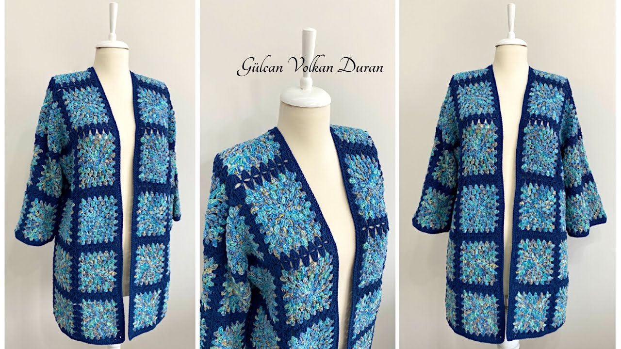 HIRKA MEVSİMİ GELDİ🌦️ MOTİFLİ ÖRGÜ ÇOK KOLAY HIRKA YAPIMI - 36-38-40 Beden ✔️