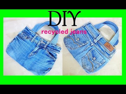 デニム リメイク バッグの作り方 Diy Jeans Remake Bag Recycled Denim Youtube
