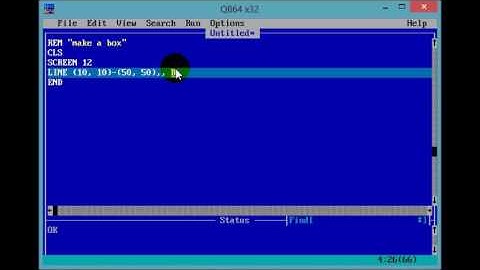 How To Make Box In QBASIC Screen By Hamad Baig