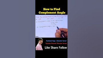 How to Find Complement Angle | #shorts #shortsfeed  #mathshorts #complement #trendingvideo