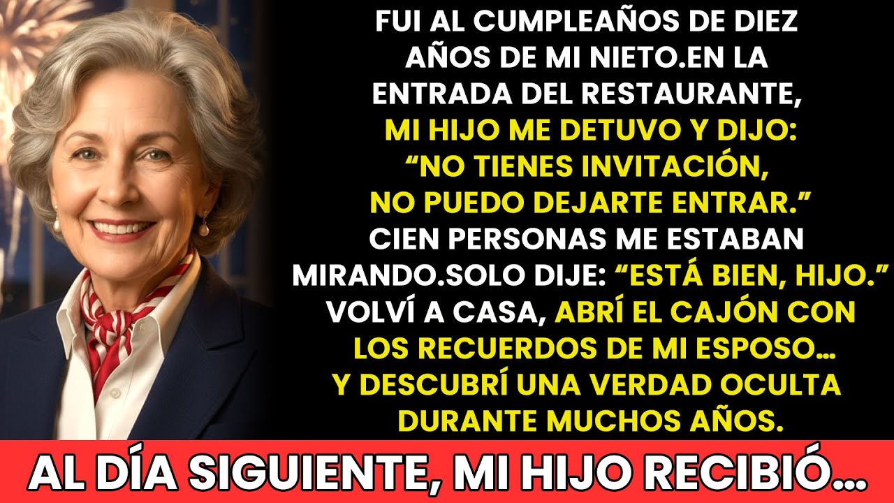 Me quedé de pie en la puerta del salón alquilado, con el vestido que había comprado para la ocasión, viendo las mesas redondas, los globos y el pastel enorme con forma de barco. Alrededor, cien...