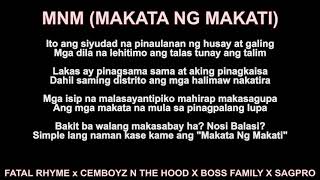 MNM (Makata Ng Makati) Hambog x Mike Cocha x Chronicc x Primero x Barubal X Abunai