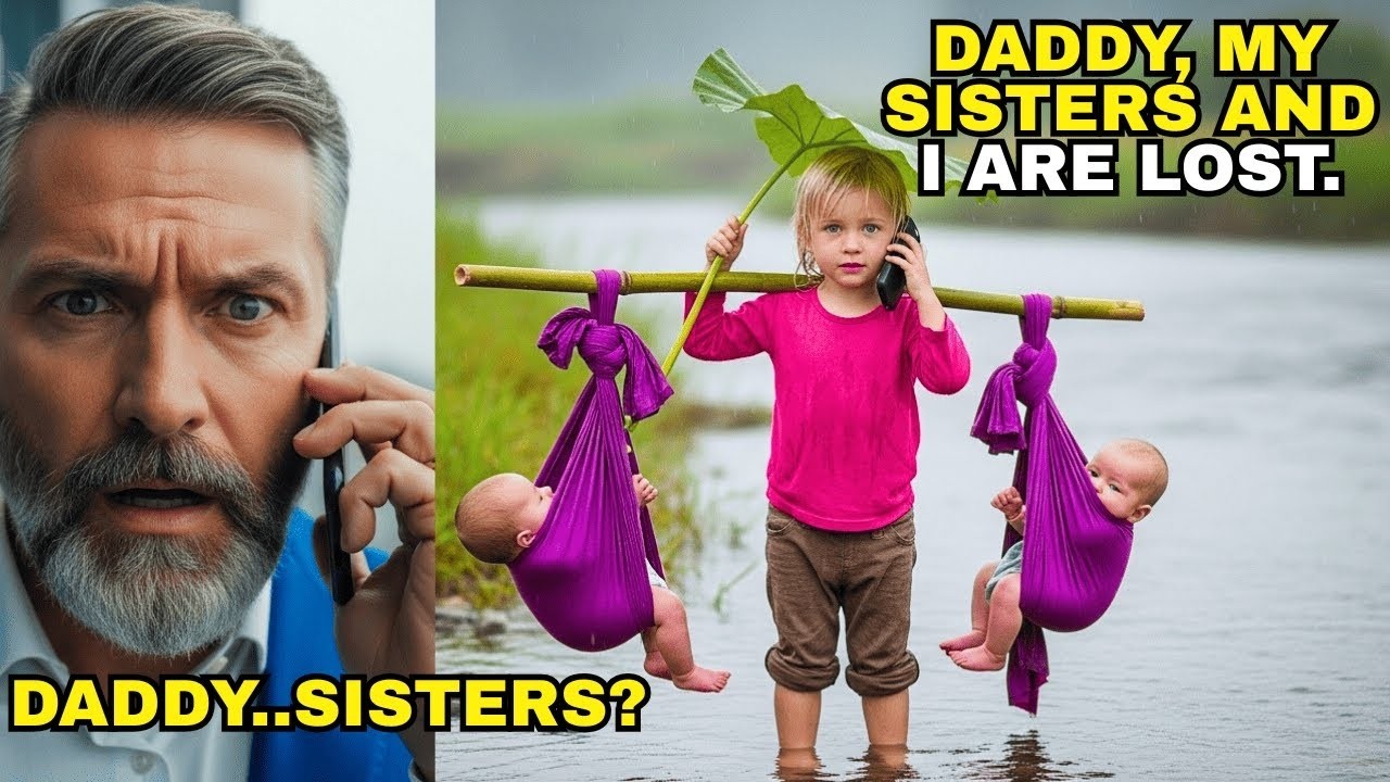 “Daddy,my back hurts”says a little girl carrying her siblings during an emergency call,a