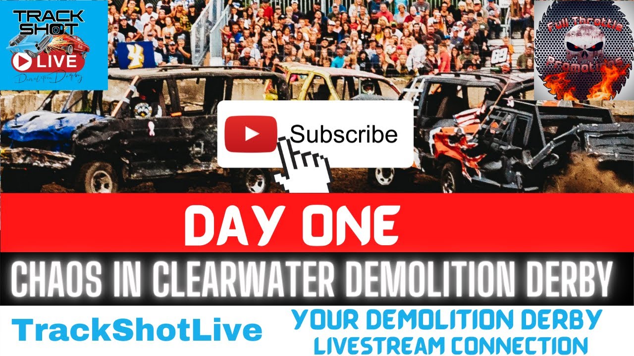 Demolition Derby Rewind Chaos in Clearwater Day1 Track Shot Live