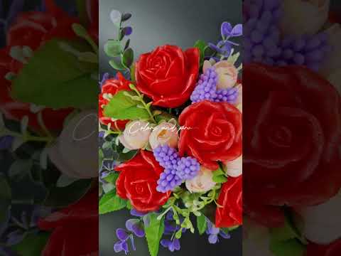 Букет з мила Червоні троянди з мила Мильний букет Оригінальний подарунок Подарунок мамі Мило ручної роботи, видео 1