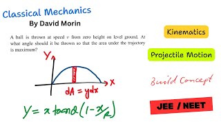 Maximizing the Area Under a Projectile’s Path | Classical Mechanics by David Morin | JEE / NEET