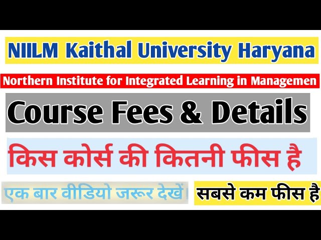 Watch this video tutorial guide and know how NIILM University