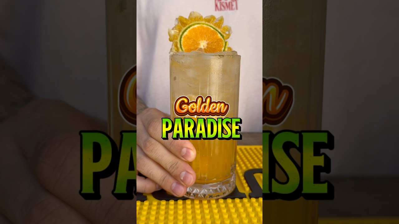 The Golden Paradise 🍍🥭 Best Tropical Mocktail Recipe 