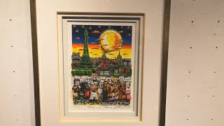 Charles Fazzino - Paws In Paris 53 X 64,5 Cm Galerie Mensing