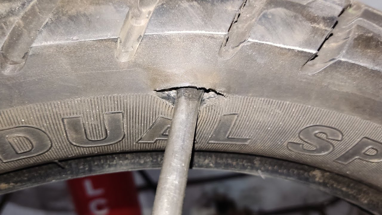 COMO FAZER REPARO EM CORTE LATERAL DE PNEU DE MOTO!!