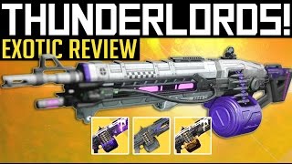 Destiny | NOVA MORTIS, ABBADON & THUNDERLORD! - Exotic Machine Gun Review (The Dawning)