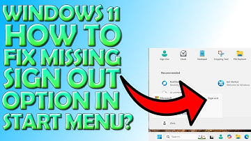 🟢 Windows 11 Sign Out Option Missing From Start Menu - How To Fix it? 🟢