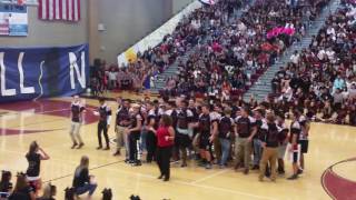 DOHS Homecoming Assembly: Varsity Football dances to 'Single Ladies' by Beyoncé 2016 - 2017