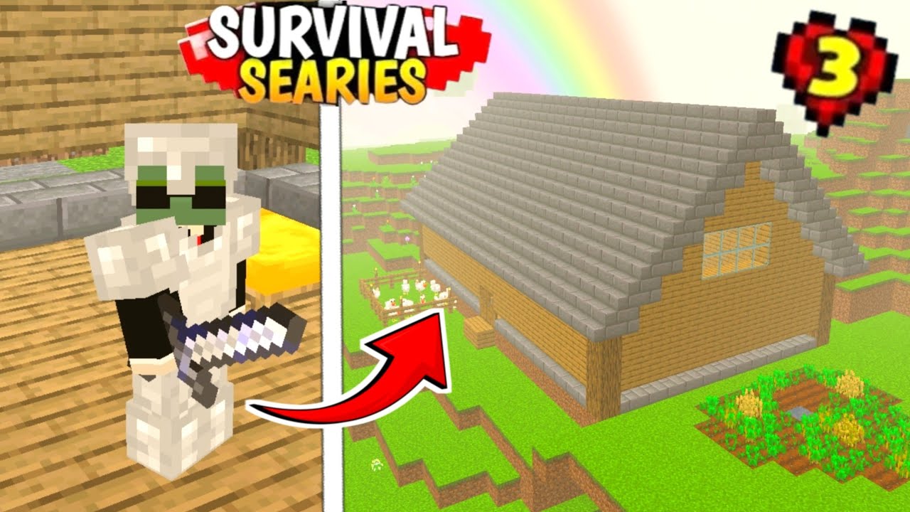 Minecraft Pe Survival Series Ep 3 in Hindi 1.21 | Made op Survival Base ...