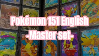 Let's take a look at my Pokémon 151 English Master Set..