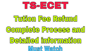 TS-ECET Fee Refund Complete Details || KVS TRICCKS ||