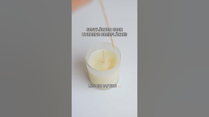 Senklöcher bei Kerzen | Candle sink holes | Kerzen selber machen Candle making | DistrEbution