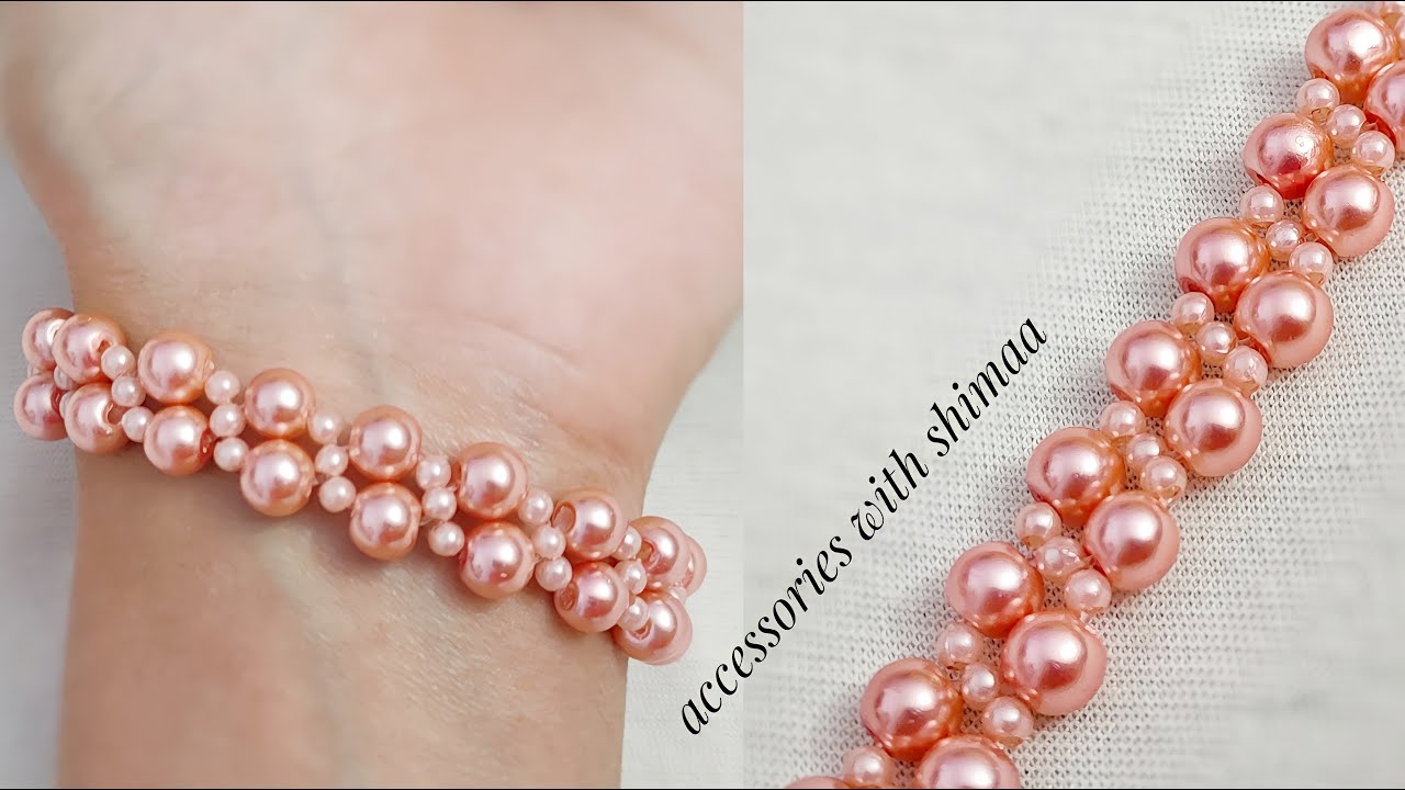 how to make jewelry beaded bracelet with rubber|اسوره بخرز اللولي وخيط المطاط(اساور خرز)