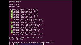 Python smart attendance system