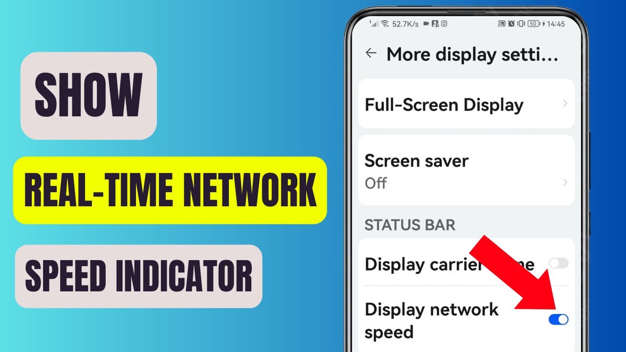 Show Internet Status How To Show Internet Speed Indicator on Your Status Bar On Android ...