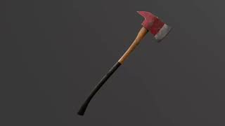 Fire Axe – Game Ready PBR Asset (Low Poly + High Poly, 4K Textures)