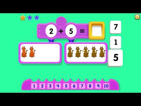 Starfall grade 1 math, Addition with 10