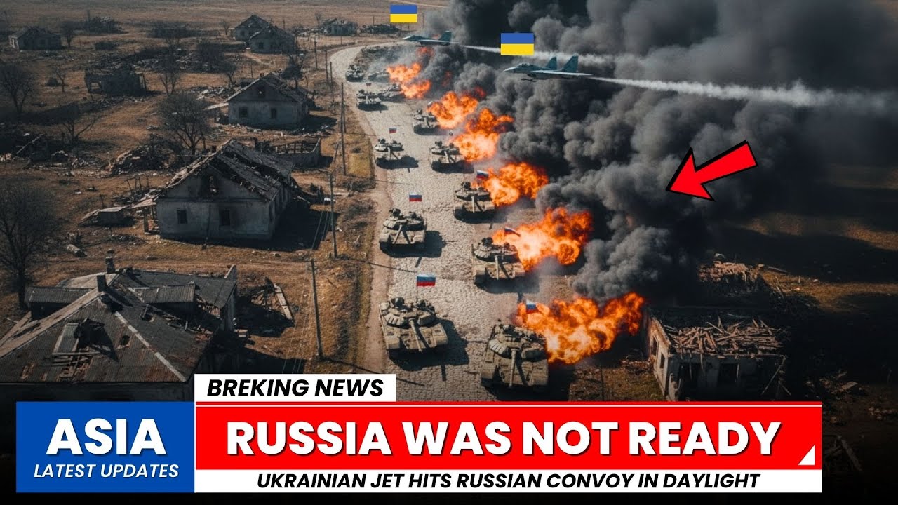 Ukrainian Jet STRIKES Russian Convoy in Broad Daylight – Then This Happened