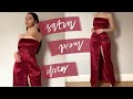 SEW WITH ME: red satin prom dress