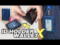 Magnetic pu id holder flip open wallet