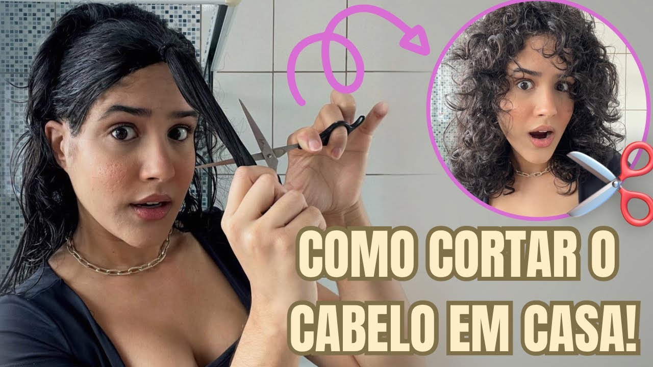 CORTE EM CASA: COMO CORTEI MEU CABELO NATURAL SEM AJUDA!