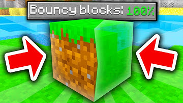 Minecraft But All The Blocks Are BOUNCY?!