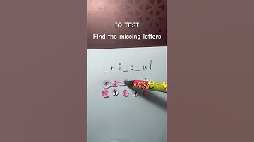 Find the missing letters #shorts