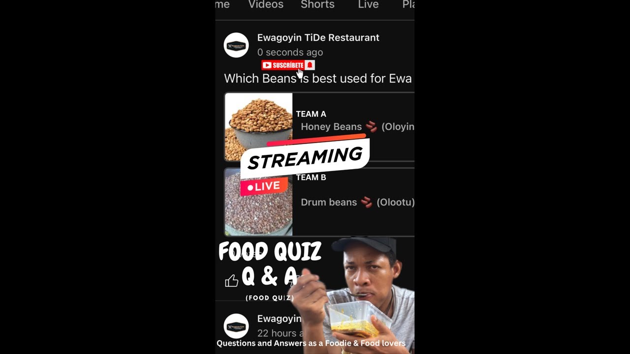 Strema Questions Silent live stream Questions and Answers as a Foodie, Food lovers (food ...