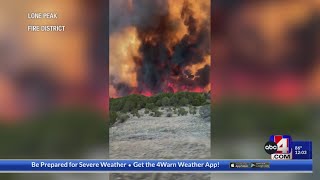Lone Peak Fire District`s wildland crew battles rapidly growing Ross Fire in Texas