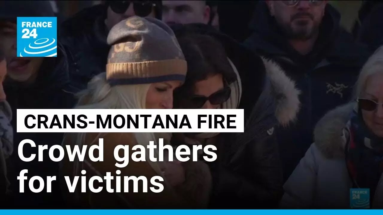 Fire in Switzerland: Crowd gathers for deadly fire victims • FRANCE 24 English