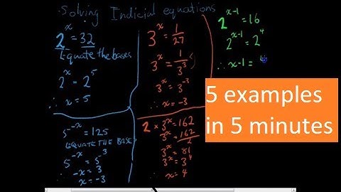 Solving Indicial equations