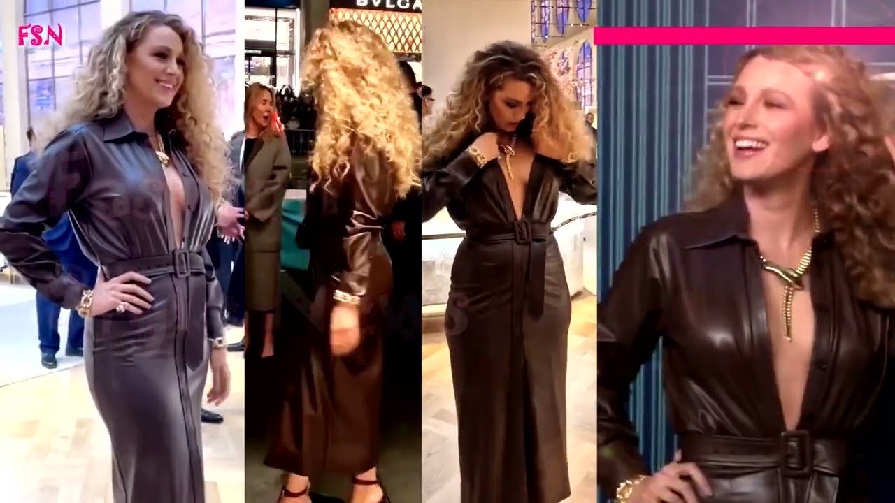 blake lively brown leather dress shows off figure in $ 2k skintight to Tiffany & Co. reopening FORNITORE inspiring with our replica Why Your Brain Thinks Color:#6A Coral