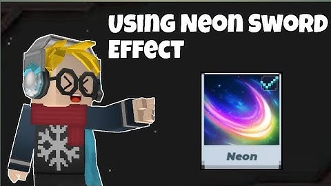 Using Neon Sword Effect | BlockmanGo BedWars #trending#blockmango