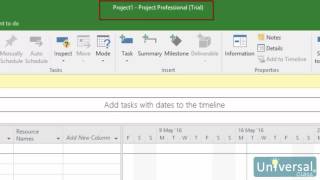 Lesson 2: Getting Started in Project 2016 - Universal Class Microsoft Project 2016