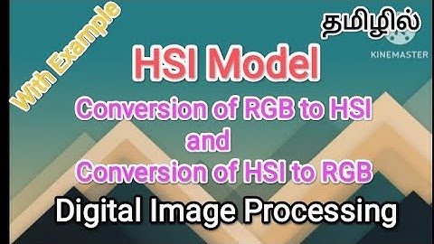 HSI model and it