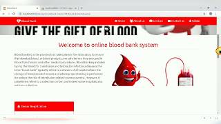 Online blood bank management system in PHP