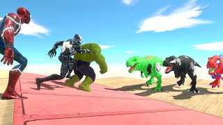 Dinosaurs T-Rex Spider Venom Hulk Vs Spiderman Venom Hulk - Animal Revolt Battle Simulator