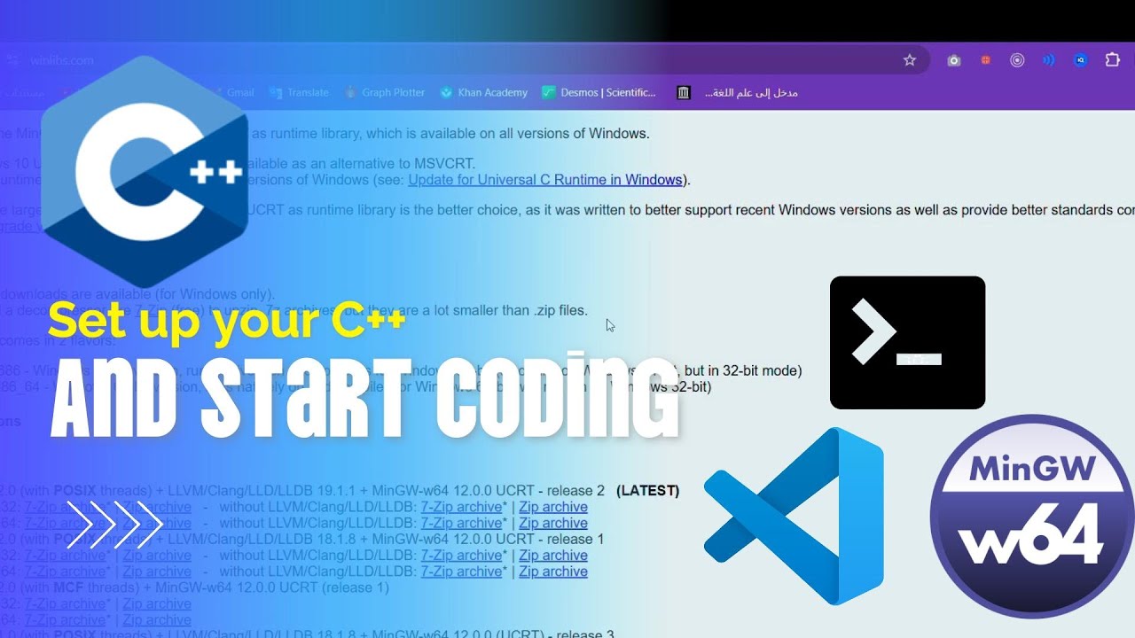 GET STARTED with C++ on Windows in 6 Minutes! | تثبيت وتجربة لغة سي بلس ...