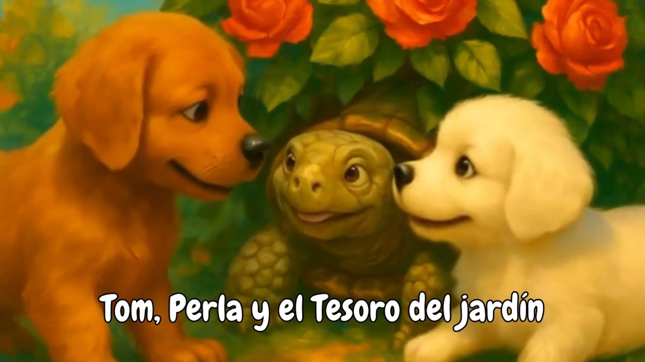 🐶✨ Tom, Perla y el Tesoro del Jardín | Cuento infantil sobre amistad y aventuras 🌻💛