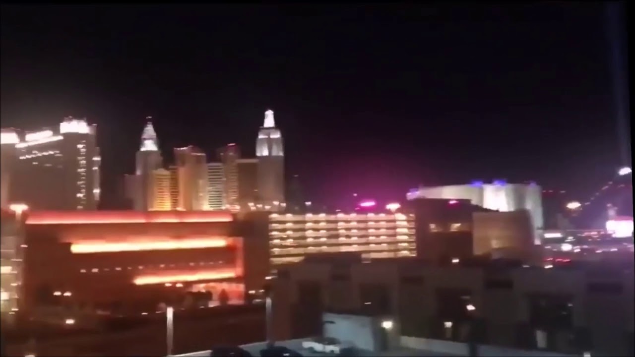 Helicopter is filmed shooting in Las Vegas crowd October 1, 2017 YouTube