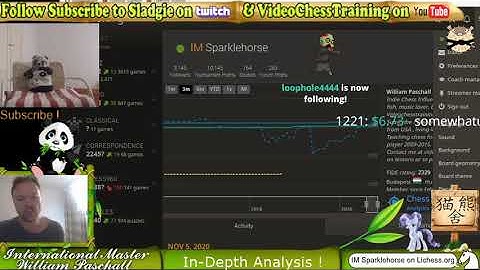 IM Will Paschall In-Depth Game Analysis w/Subs ! instructive! lichess
