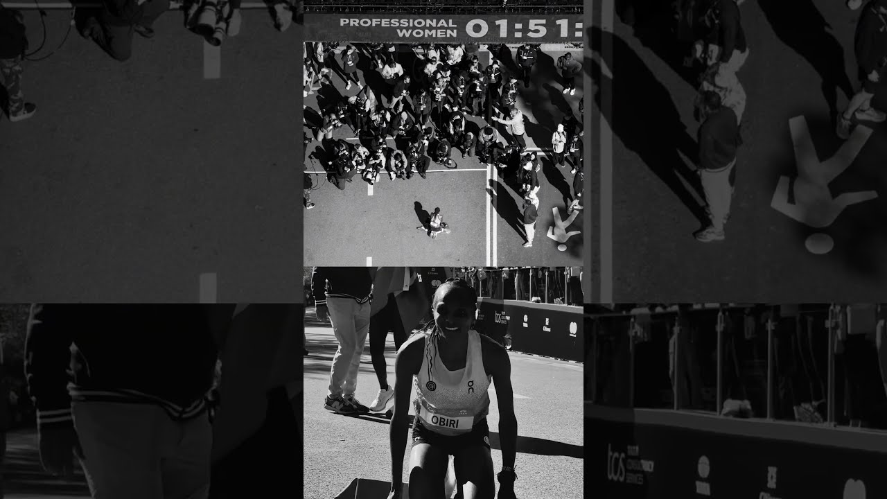 The photo from the sky. 🚁 The film from the ground. 🎥 The feeling of winning the #tcsnycmarathon 🤲