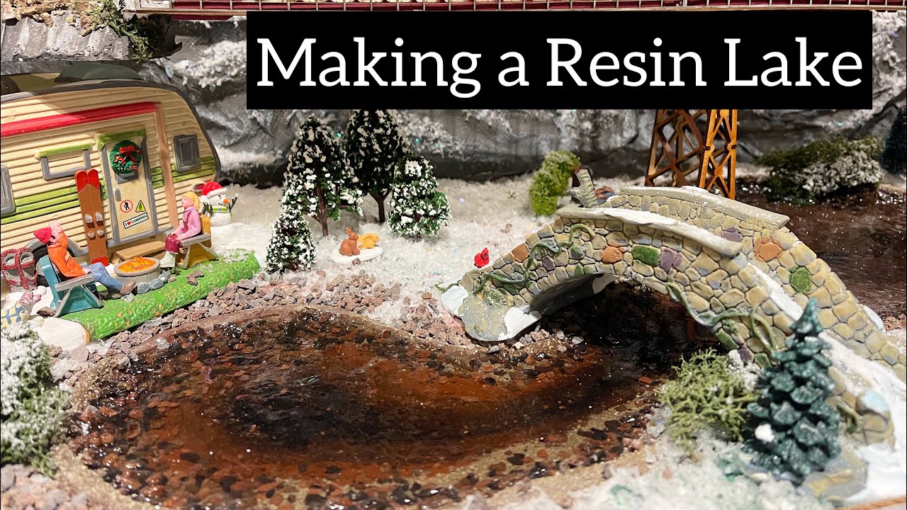 Making a Resin lake for the Christmas Village YouTube
