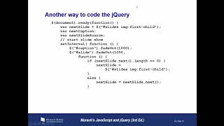 AWD1000 - Murachs JS & jQuery - Chapter09 - PPTs